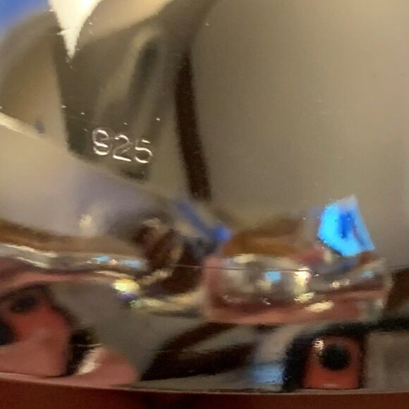 Cuff bracelet , stamped solid 925 silver, mirror finish,1 inch width, new - Picture 8 of 16